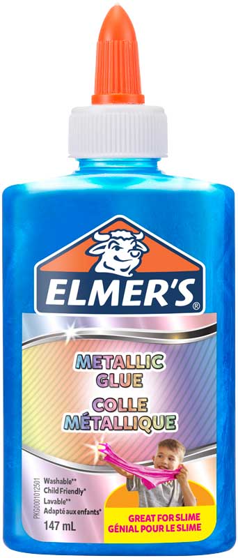 Colle liquide Metallic 147ml, génial pour le slime - Bleu