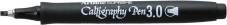 Feutre pointe nylon "Supreme Calligraphy" 3.0mm, avec grip ergonomique - Noir