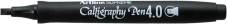 Feutre pointe nylon "Supreme Calligraphy" 4.0mm, avec grip ergonomique - Noir