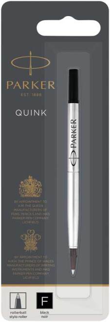 Recharge pour roller "Quink" pointe fine - Noir (Blister)