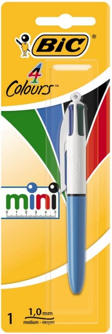 4-kleuren balpen "Mini" medium 1.0mm (Blister)