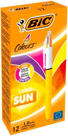 4-kleuren balpen "Sun" medium 1.0mm - Special edition inkt