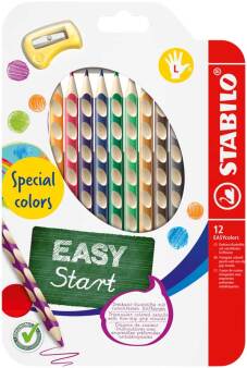 Kleurpotlood "EASYcolors" linkshandig, set van 12 stuks (Blister)