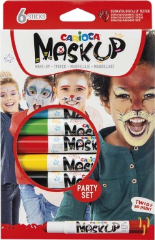 Kindergrime "Mask Up" set van 6 sticks, dermatologisch getest - Party