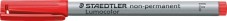 OHP-marker "Lumocolor" non-permanent, fijn 0.6mm - Rood